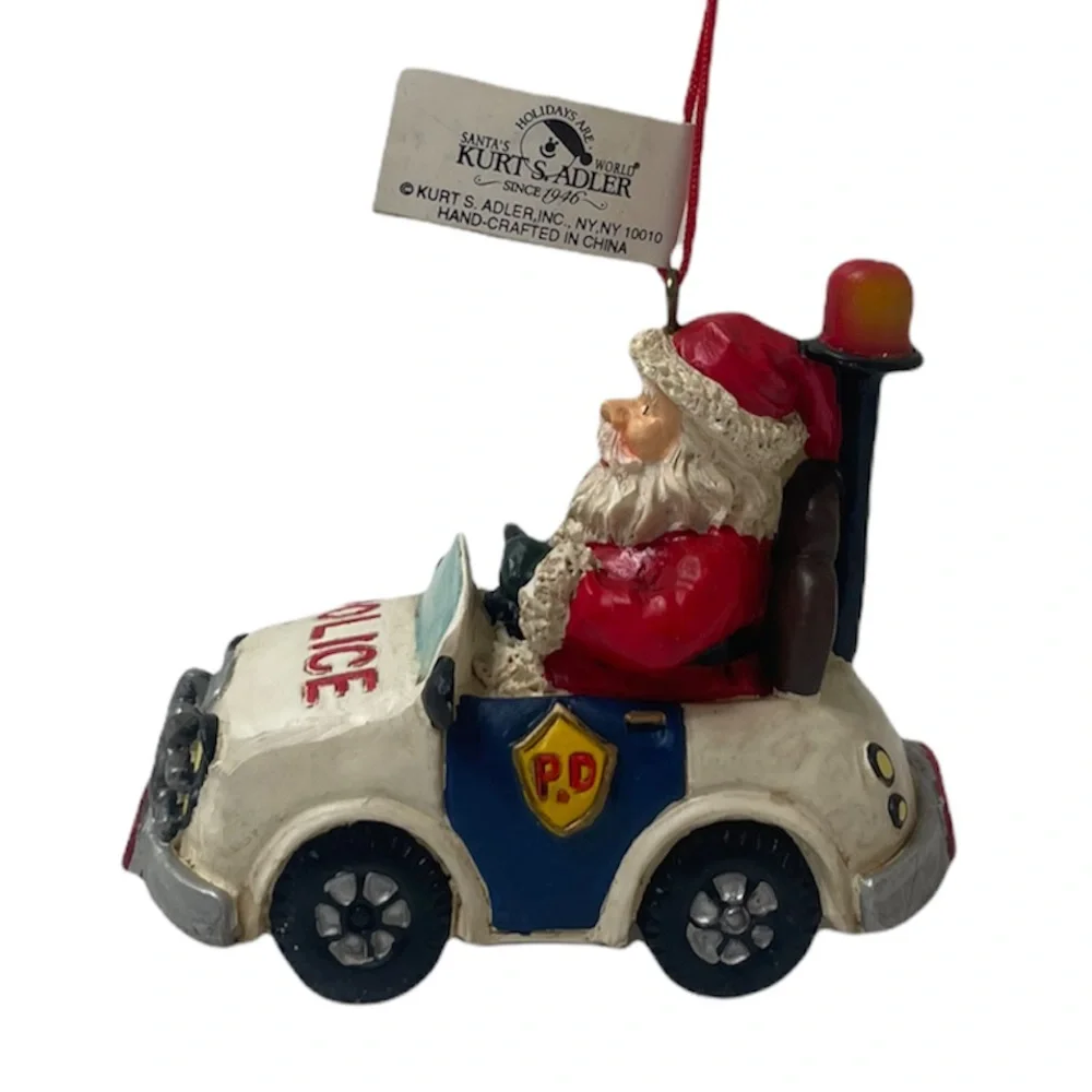 Vintage Christmas Ornaments Kurt Adler Police Rare Retired Limited Collectible